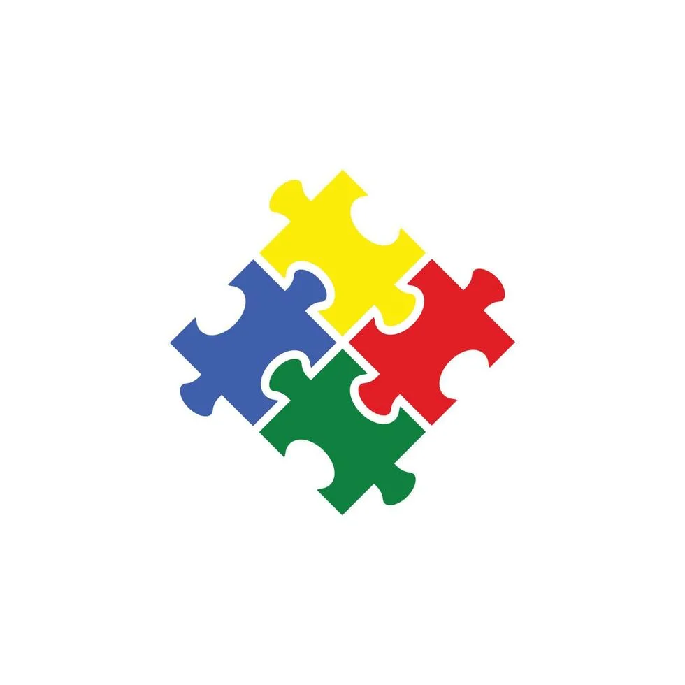 Autism logo icon design template vector